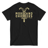 Moreland Choppers Solana Beach t-shirt featuring bold name and old school motorcycle graphic in retro-distressed style.